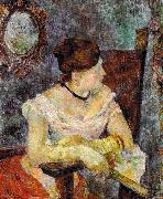 Paul Gauguin Madame Mette Gauguin in Evening Dress oil
